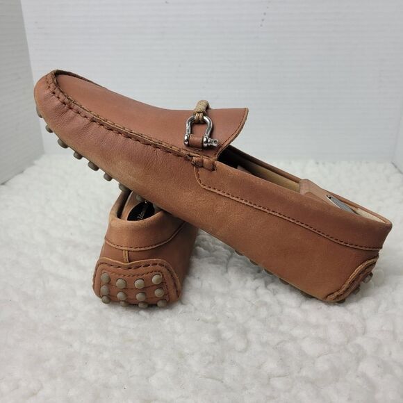 Riomar The Halyard Deck Driver Watherman Men's Loafers Size 8.5 Brown Leather - Picture 6 of 11